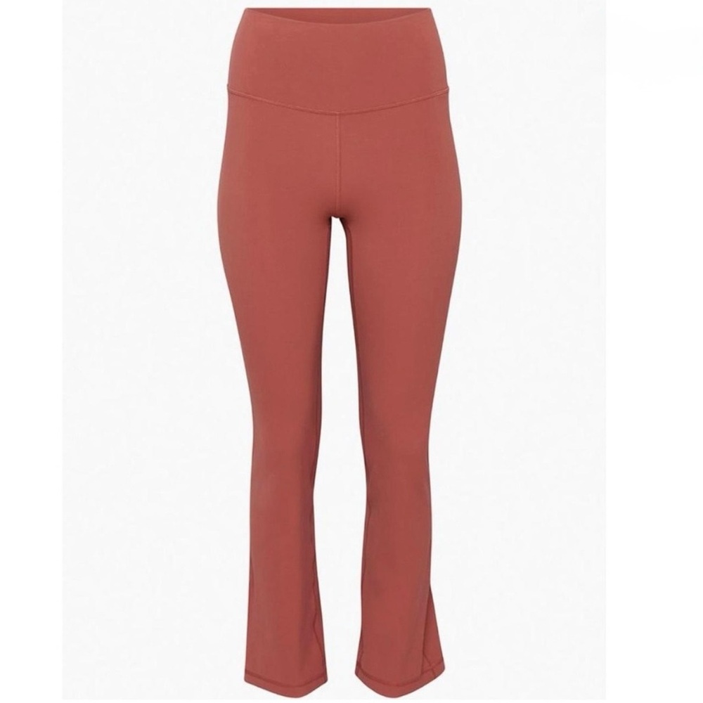 Aritzia TnAction TNABUTTER™ CHEEKY FLARE HI-RISE LEGGING in RED ARGIL